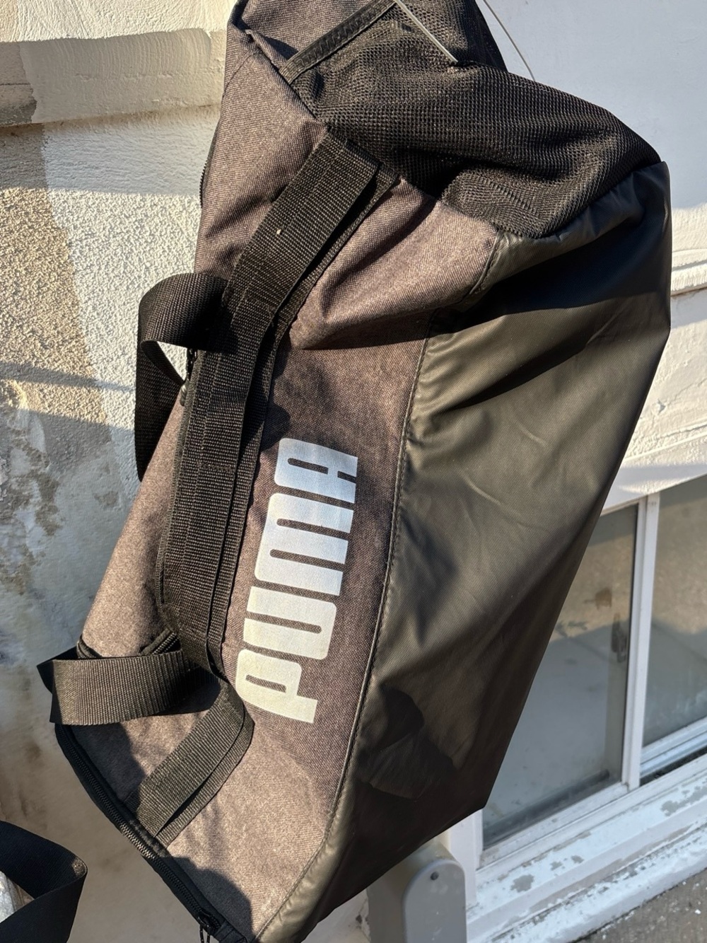 Puma Black Duffel with Silver Logo